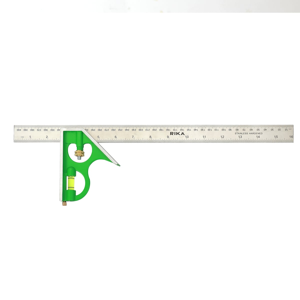 Rikä 6in Combination Square | Stainless Steel | Built-In Spirit Level